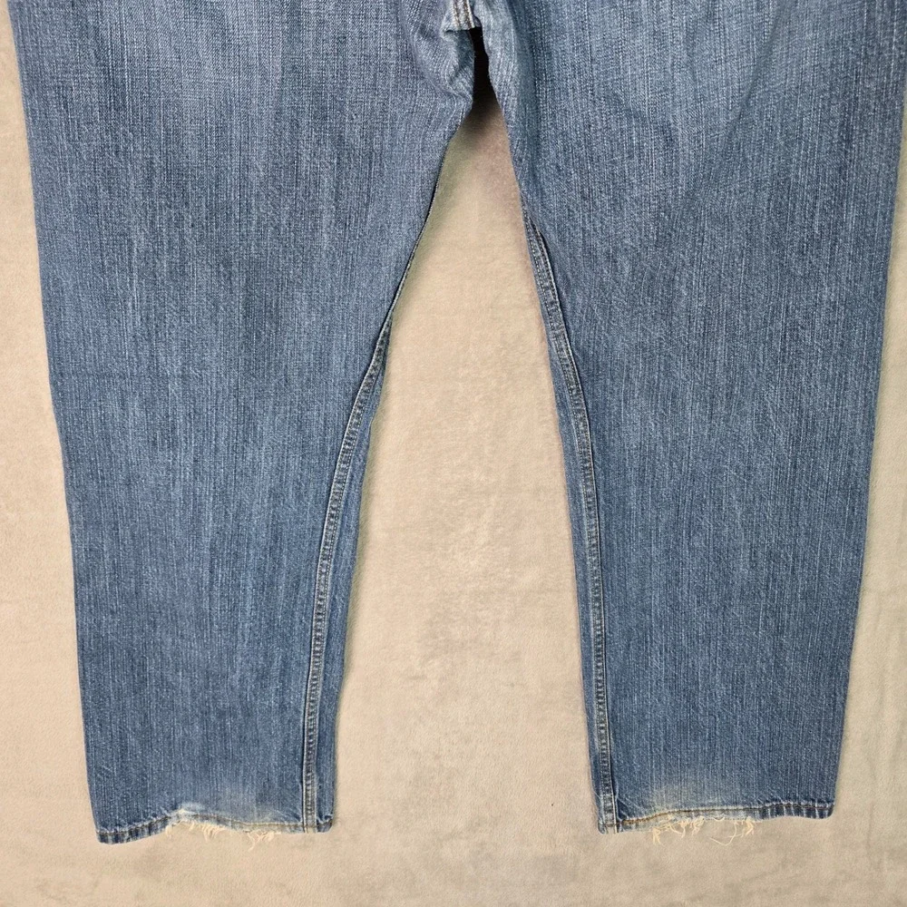 Y2K Levis 569 Loose Straight Jeans Mens 34x30 Blue Medium Wash Denim 100% Cotton